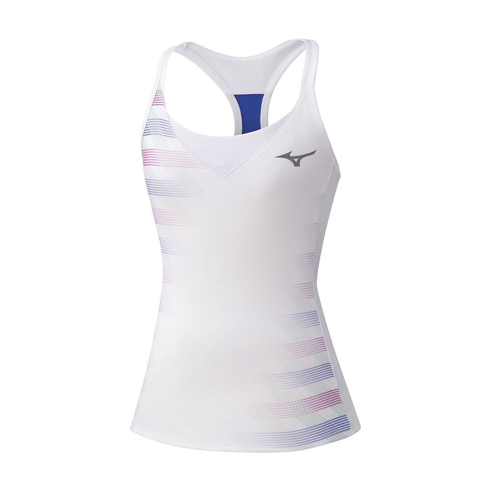 Camiseta De Tirantes Mizuno Printed Mujer Blancas Comprar CREY-48102